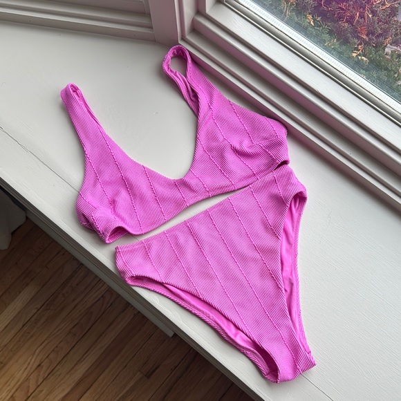 Aerie Swim Aerie Pink Bikini Set Poshmark